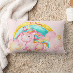 Unicorn en Rainbow Heart Kussen