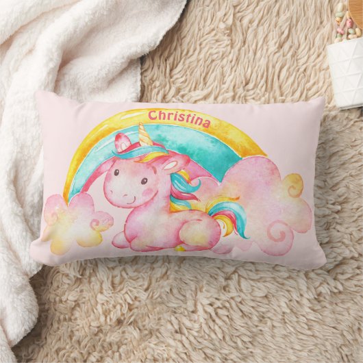 Unicorn en Rainbow Heart Kussen (Deken)