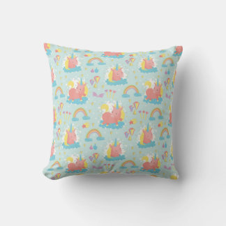 Unicorn en Rainbow Pattern Kussen