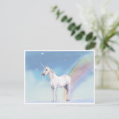 Unicorn en Rainbow Starry Heavens Briefkaart (Staand voorkant)
