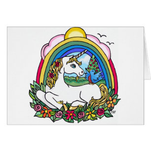 Unicorn en regenboog
