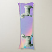 Unicorn en regenboog lichaamskussen (Voorkant Verticaal)