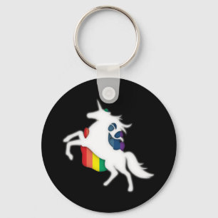 Unicorn en regenboog sleutelhanger