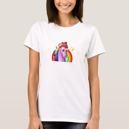 Unicorn en regenboog t-shirt (Voorkant)