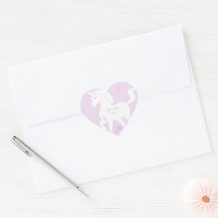 Unicorn en Stars Birthday Hart Sticker