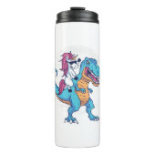 Unicorn en T-Rex Thermosbeker (Voorkant)