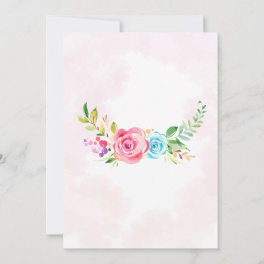 Unicorn et Ballerina invitation anniversaire fille (Dos)