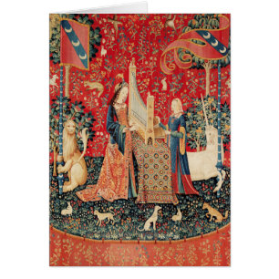 UNICORN ET DAME JOUER ORGE, ANIMAUX Noël