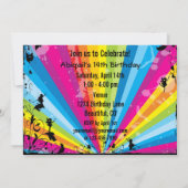Unicorn et Fairies Rainbow Invitation d'anniversai (Dos)
