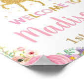 Unicorn et Fairy Affiche de bienvenue fête d'anniv (Coin)