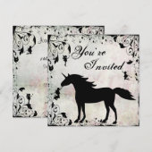 Unicorn et fées Magical Fairy Invitation d'anniver (Devant / Derrière)