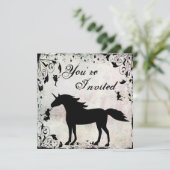 Unicorn et fées Magical Fairy Invitation d'anniver (Debout devant)