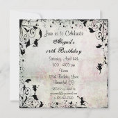 Unicorn et fées Magical Fairy Invitation d'anniver (Dos)