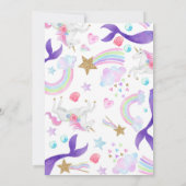 Unicorn et Mermaid invitation licorns sirènes (Dos)