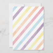 Unicorn et Rainbows Invitation de fête d'anniversa (Dos)