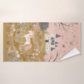 Unicorn et serviette de château pour fille (Serviette de bain)