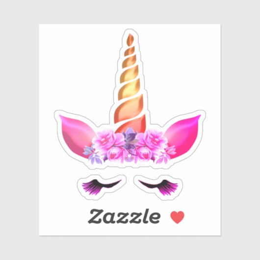 Unicorn Eye Lashes Sticker (Vel)