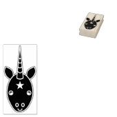 unicorn face art stamp 	rubberstempel (Gestempeld)