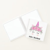 Unicorn Face et Fleurs Carnet Sketchbook (Intérieur)