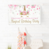 Unicorn Face mignon Unicorn Anniversaire bannières (En situation)