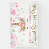 Unicorn Face mignon Unicorn Anniversaire bannières (Vertical)