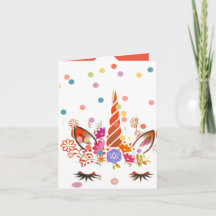 Unicorn Face Modèle d'anniversaire
