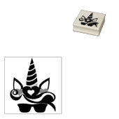 Unicorn Face Rubberstempel (Gestempeld)