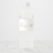 Unicorn Face Water Fles Lable Waterfles Etiket (Voorkant)