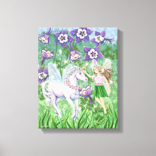 Unicorn Fairy Canvas Afdruk