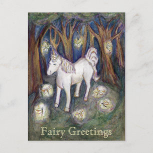 Unicorn Fairy Greeting Gepersonaliseerd Briefkaart