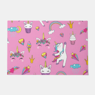 Unicorn Fan Club patroon Roze Deurmat