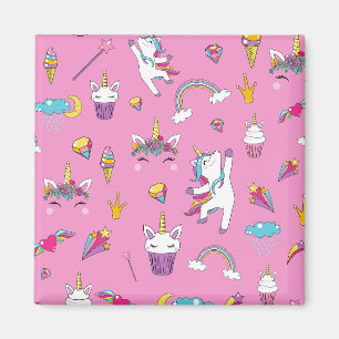 Unicorn Fan Club patroon Roze Magneet