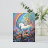 Unicorn Fantasy Art Briefkaart (Staand voorkant)
