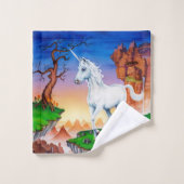 Unicorn fantasy badkamerhanddoeken bad handdoek (Wasdoekje)