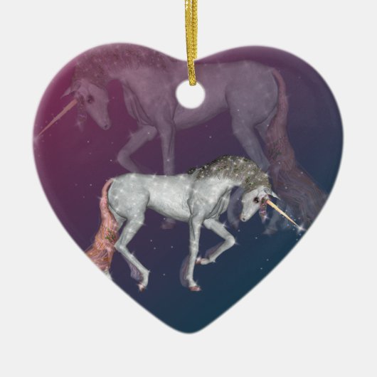 Unicorn Fantasy Keramisch Ornament (Voorkant)