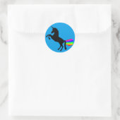 Unicorn farn arc-en-ciel autocollant turquoise (Sac)