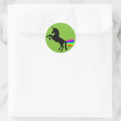 Unicorn farn arc-en-ciel autocollant vert (Sac)