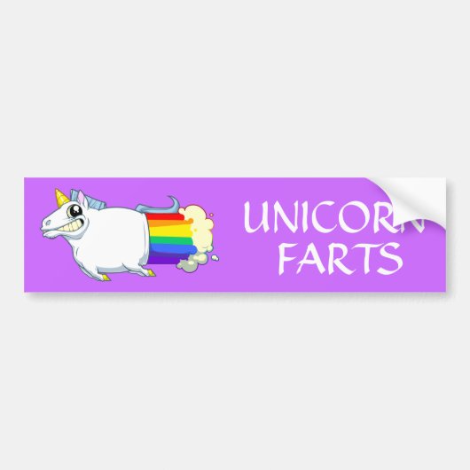 Unicorn Farts Bumpersticker (Voorkant)