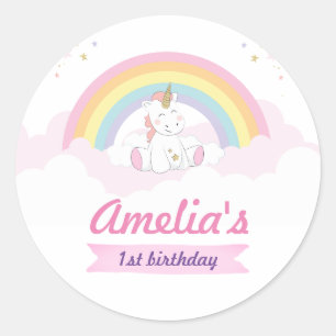 Unicorn favorise sticker, Unicorn party sticker