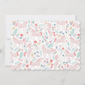 Unicorn Fields Birthday Party nodigt uit Kaart (Achterkant)