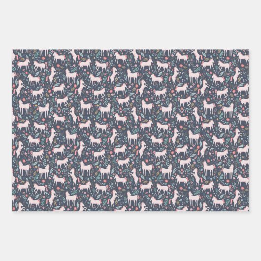Unicorn Fields Wrapping Paper (Voorkant 3)