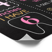 Unicorn First Birthday-bord Poster (Hoek)