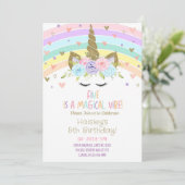 Unicorn FIVE est une invitation d'anniversaire Vib (Debout devant)