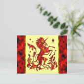 Unicorn Flames Briefkaart (Staand voorkant)