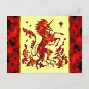 Unicorn Flames Briefkaart