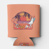 Unicorn Flamingo Beach Blikjeskoeler (Achterkant)