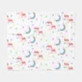 Unicorn Fleece Blanket Deken (Voorkant (Horizontaal))