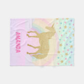 Unicorn Fleece Blanket, klein Deken (Voorkant (Horizontaal))