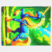 Unicorn Fleece Deken (Voorkant (Horizontaal))