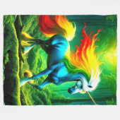 Unicorn Fleece Deken (Voorkant (Horizontaal))